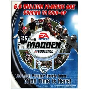 2004 EA Sports Madden NFL Football Arcade Flyer Global VR Promo